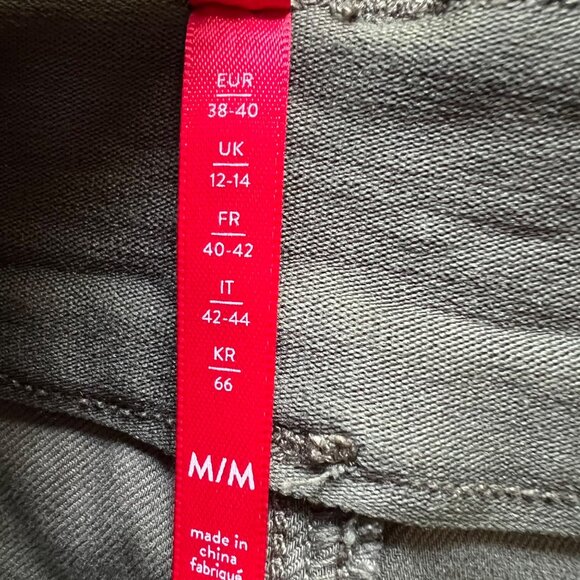 Spanx Size M Sage Green Cotton Rayon Blend Stretch Twill Ankle Cargo Pants - Picture 5 of 16